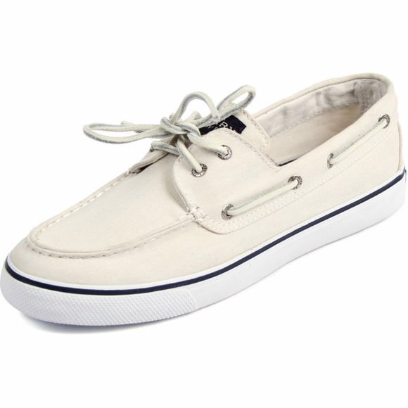 Sperry Shoes - Sperry Top-Sider Bahama White Boat Sneakers